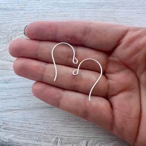 4 paia di fili per orecchini in ottone argentato, accessori artigianali per la creazione di gioielli, SL-3013