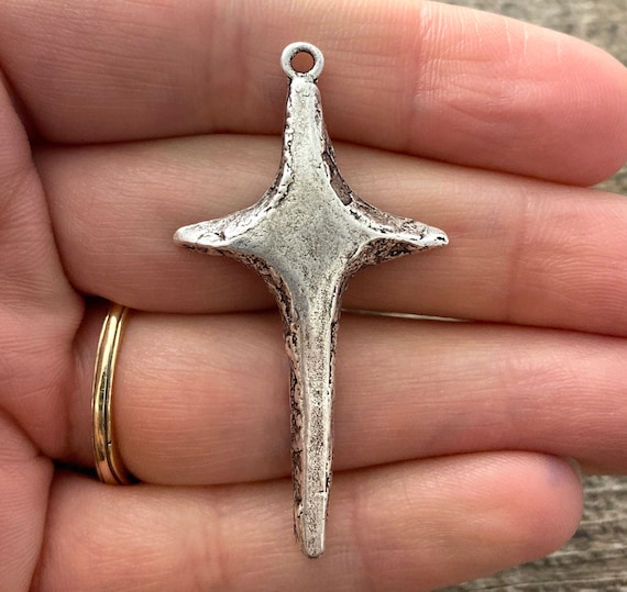 Skinny Star Cross Pendant Charm, Silver Cross for Jewelry Making Supplies, SL-6085 - Etsy Skinny Star Cross Pendant Charm, Silver Cross for Jewelry Making Supplies, SL-6085 - Etsy