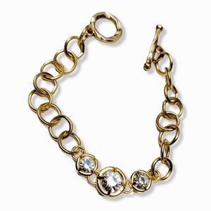 Large Textured Etched Chain, Circle Cable Bulk Chain By Foot, Antiqued Gold Necklace Bracelet Jewelry Making GL-2019 image 4