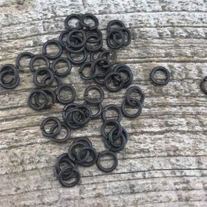 6mm Jump Rings, Rustic Brown Jump Rings, Antiqued Jump Rings, 50 jump rings, BR-6390 image 4