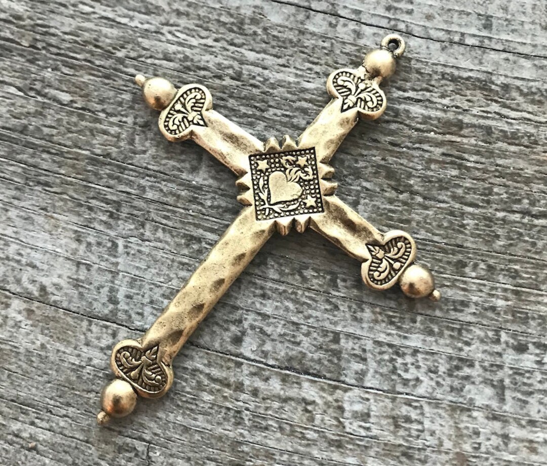 60 pieces/Catholic metal cross pendant, suitable for making