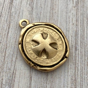 St. Benedikt Medaille, Wachs Siegel Charme, Benedikt Kreuz, Antiqued katholische religiöse Anhänger, Schmuck Zubehör, GL-6189