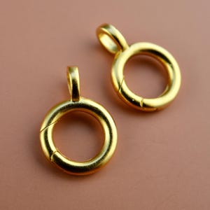2 medelstora guldfärgade tryckspänneshållare för berlocker, guldfärgat halsbands-/armbandsspänne, smyckeskomponenter, GL-6452
