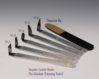 A Choice 3 out of 5 Tungsten Carbide + a diamond file ~The Hardest Trimming/Chattering/Curving Tools Designed by Hsin-Chuen Lin