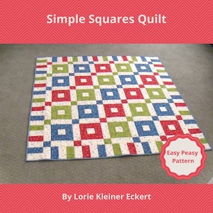 Simple Squares Quilt Pattern: Easy Jelly Roll Design (Digital Download PDF)