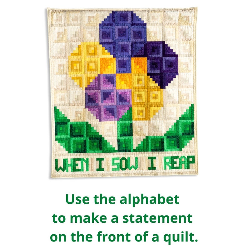 Alphabet Blocks Quilt Pattern, Instant Download, Quilt Pattern, Personalized Quilts, Pieced Quilt, Quilt Alphabet, Pdf, Quilts With Words image 5