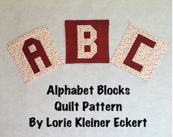 Alphabet Blocks Quilt Pattern, Instant Download, Quilt Pattern, Personalized Quilts, Pieced Quilt, Quilt Alphabet, Pdf, Quilts With Words