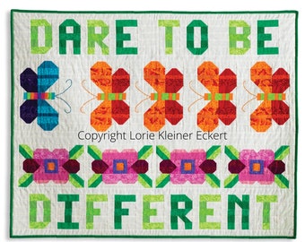 Instant Download, Wall Art, Quilt Print, Dare To Be Different, 8.5 X 11, Quilter Gift, Funny Poster, Quilters Art Print, Motivational Print