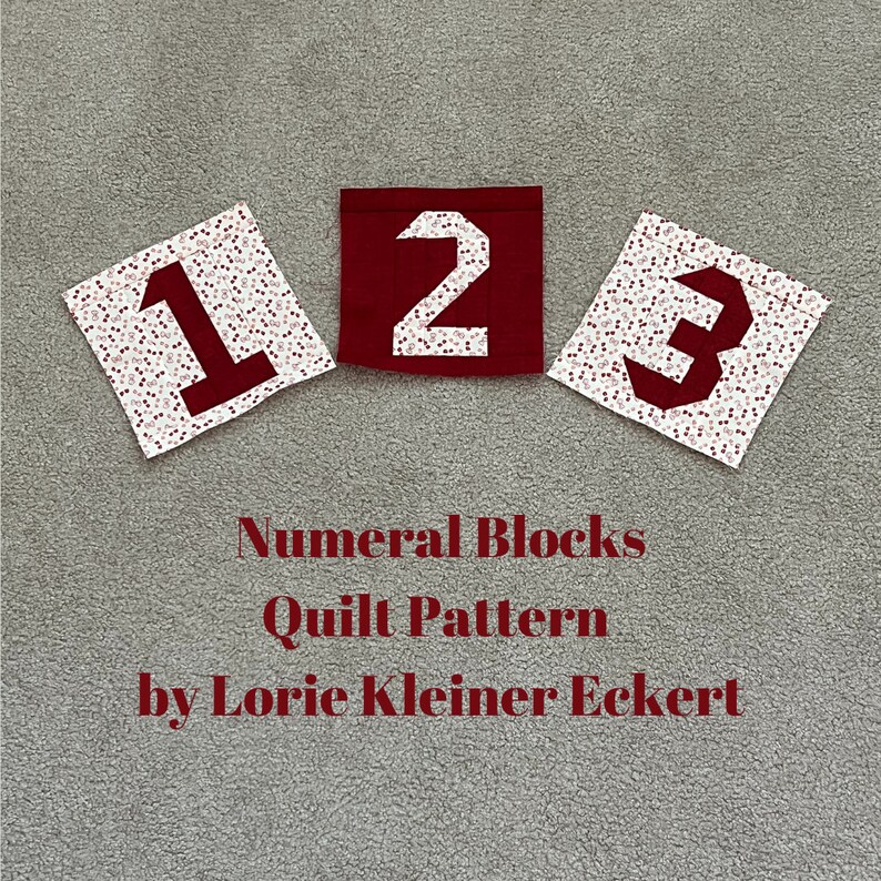 Quilt Pattern for Numbers, Instant Download, PDF, Pieced Quilt, Numeral Blocks for Quilts Etsy