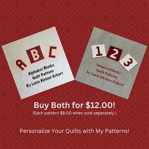 Alphabet and Numbers for Quilts
