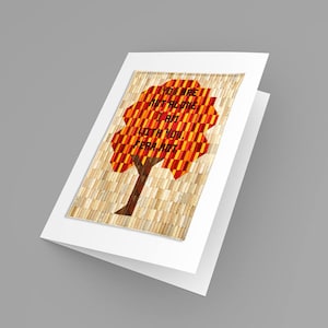 Tree Quilt Photo Notecard: You Are Not Alone, Blank Inside