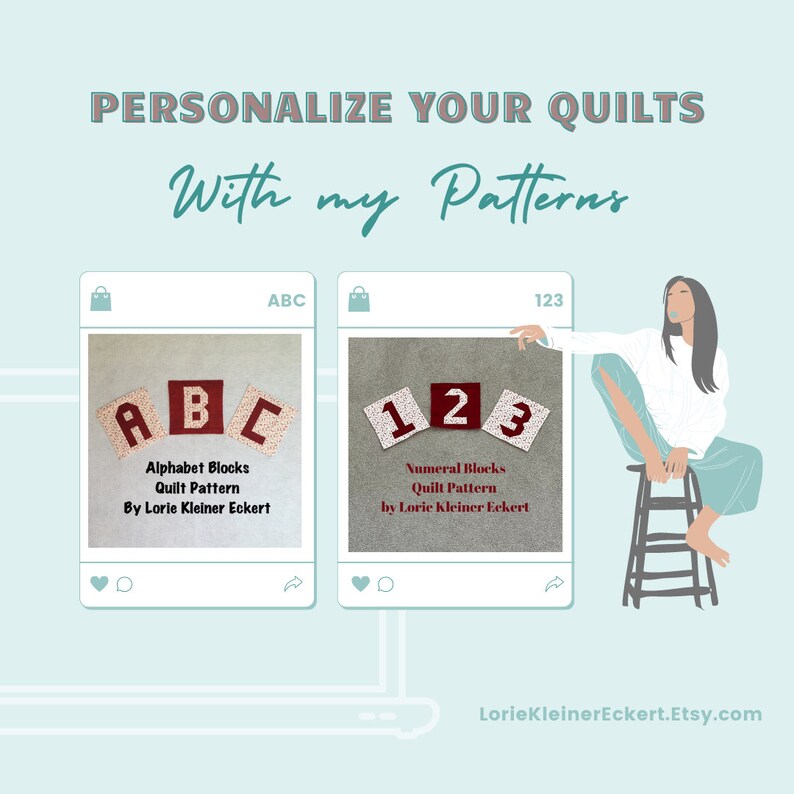 Quilt Pattern for Numbers, Instant Download, PDF, Pieced Quilt, Numeral Blocks for Quilts Etsy