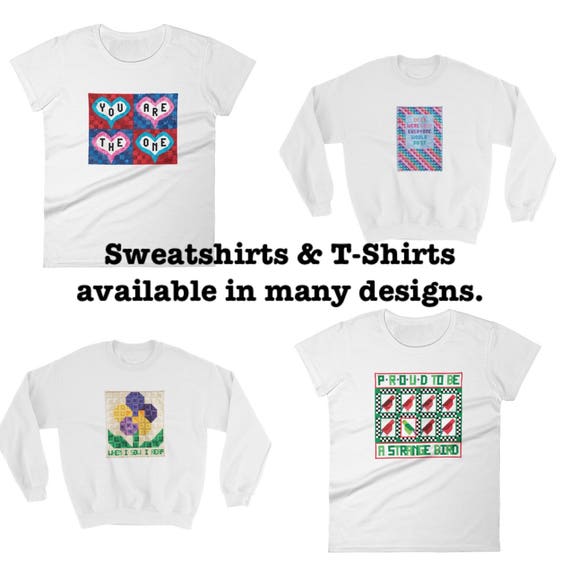 Quilt Sweatshirt, See With New Eyes, Shirts With Words