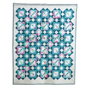 Receding Star Quilt Art Print: Patchwork Pattern (Digital Download)
