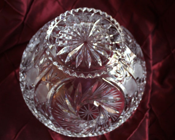 Vintage Elegant 24% Lead Crystal Bowl From Bohemia/czech Republic