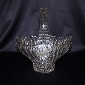 Vintage Princess House 24% Lead Crystal (Cristal Au Plomb) from Germany Floral Etched Basket
