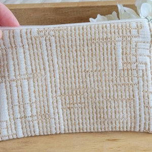 Mini porte monnaie or et blanc