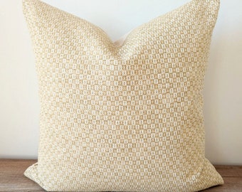 Gold yellow and off-white textured cushion, Yellow and white decorator cushion cover, modern decor, current decor