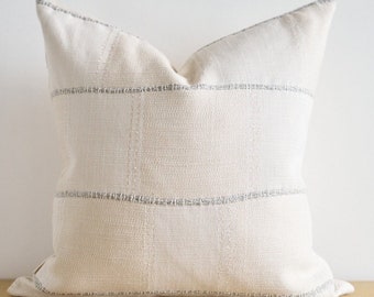 Neutral Pillow Cover Cream Beige Grey / Double Sided Casual Pillow, Modern Coastal Pillow, Modern Decor, Coastal Decor Pillow, *ISABEL