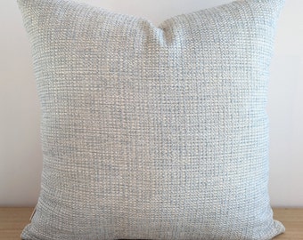 Turquoise Blue Pillow, Textured Pale Blue Pillow Cover, Neutral Solid Turquoise Pillow, Summer Decor Pillow
