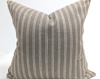Brown Modern  Cottage Pillow Cover – Luxury Designer Upholstery Fabric, Handcrafted Cushion, High-End Home Decor