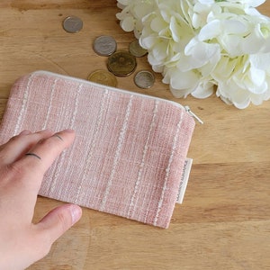 Mini porte monnaie rose, mini trousse pour monnaie, mini pochette rose, pochette carte, petite pochette tout usage, petit cadeau femme