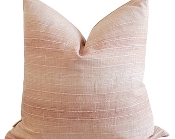 Blush pink pillow cover, soft pink and white textured pillow, boho modern pillow, Boho modern deco , faded blush throw pillow, *ESME