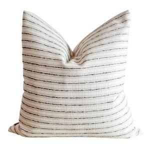 Modern Farmhouse pillow. thin stripes neutral pillow, neutral accent pillow cover, casual pillow, cosy pillow cover, modern farmhose decor