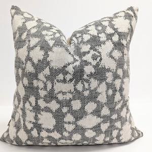 Designer Beige And Black Pillow, Modern Black Pillow Cover, Abstract Neutral Throw Pillow, Organic Décor, Modern Decor Pillow