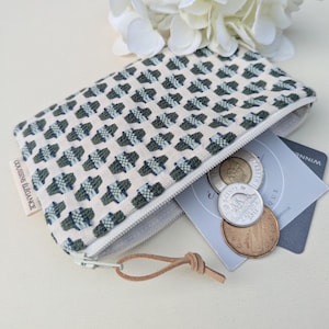 Porte monnaie unique fait main, pochette voyage mode, pochette à bijoux, mini trousse cosmétique, cadeau unique jeune femme, enseignante