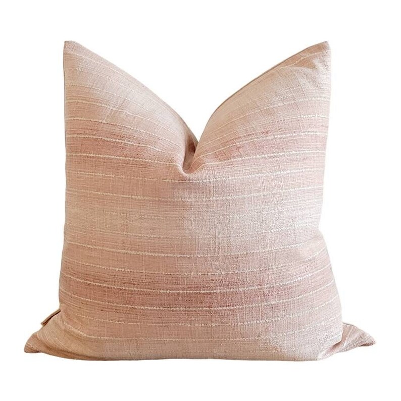 Blush Pink Pillow Cover Soft Pink and White Textured Pillow Etsy