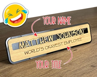 Personalized Funny Name plate for desk or wall, Fathers day gift, Office Desk Accessories, Cubicle Name Plate, Custom Office Desk Name Plate