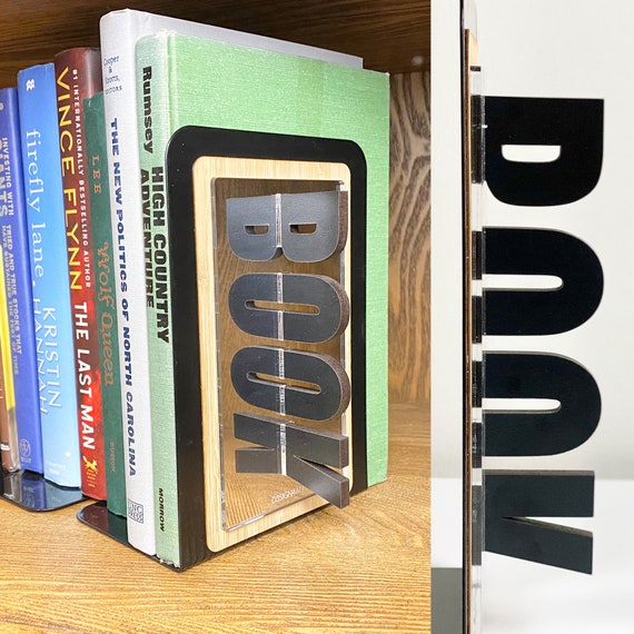 Metal Book Stand With Mirror Illusion. Book Ends 