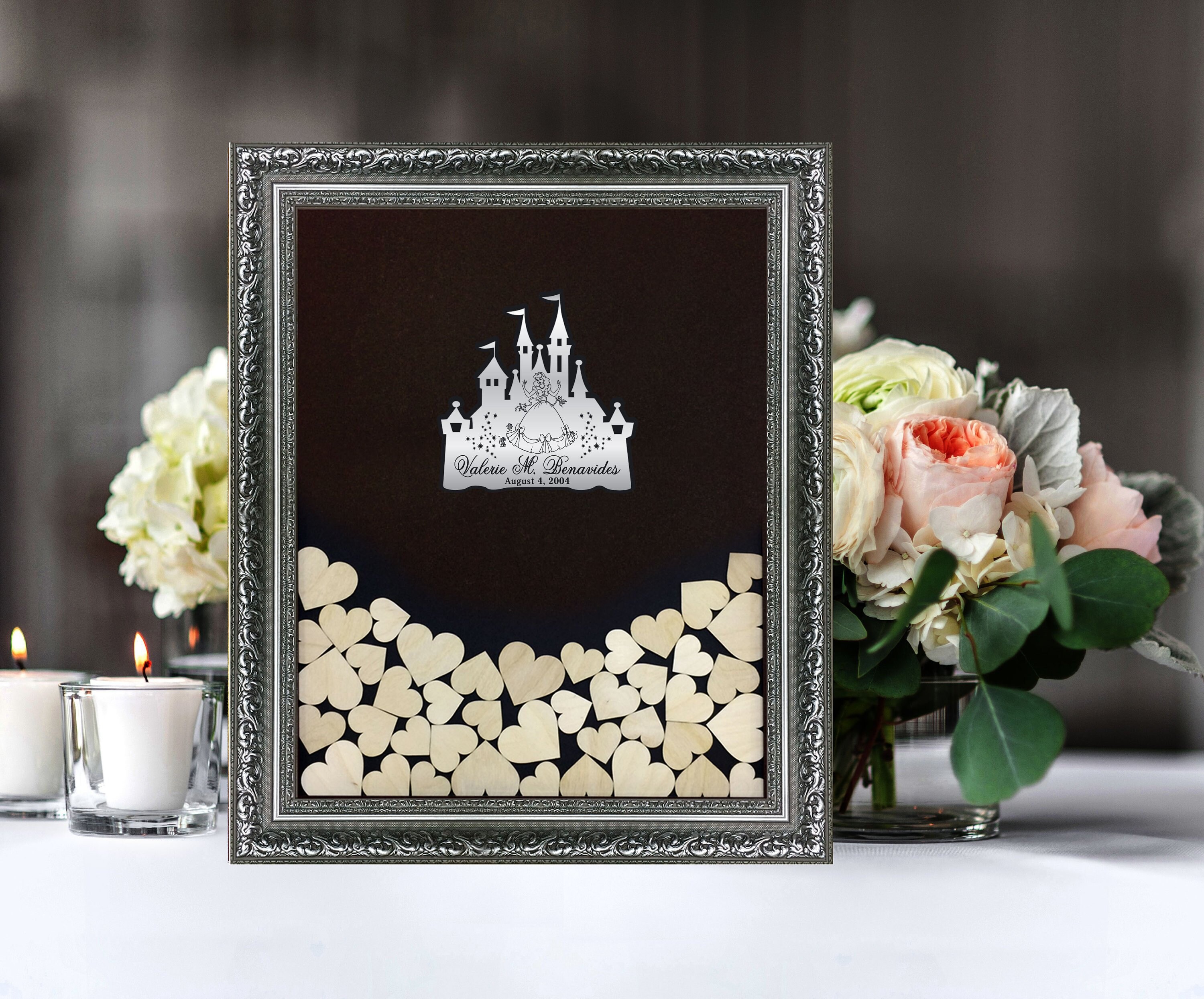 Disney Birthday Guest Book Frame Cinderella theme Sweet XV Etsy