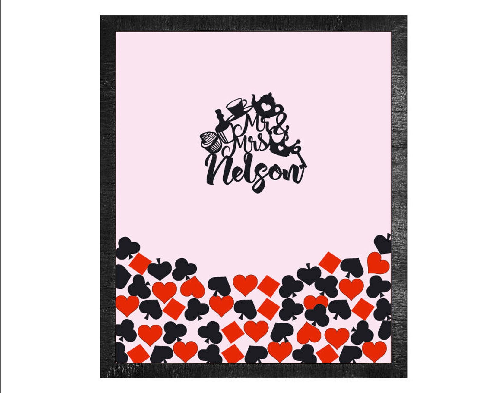 Alice in Wonderland Guest Book Wedding Alternative guest Etsy