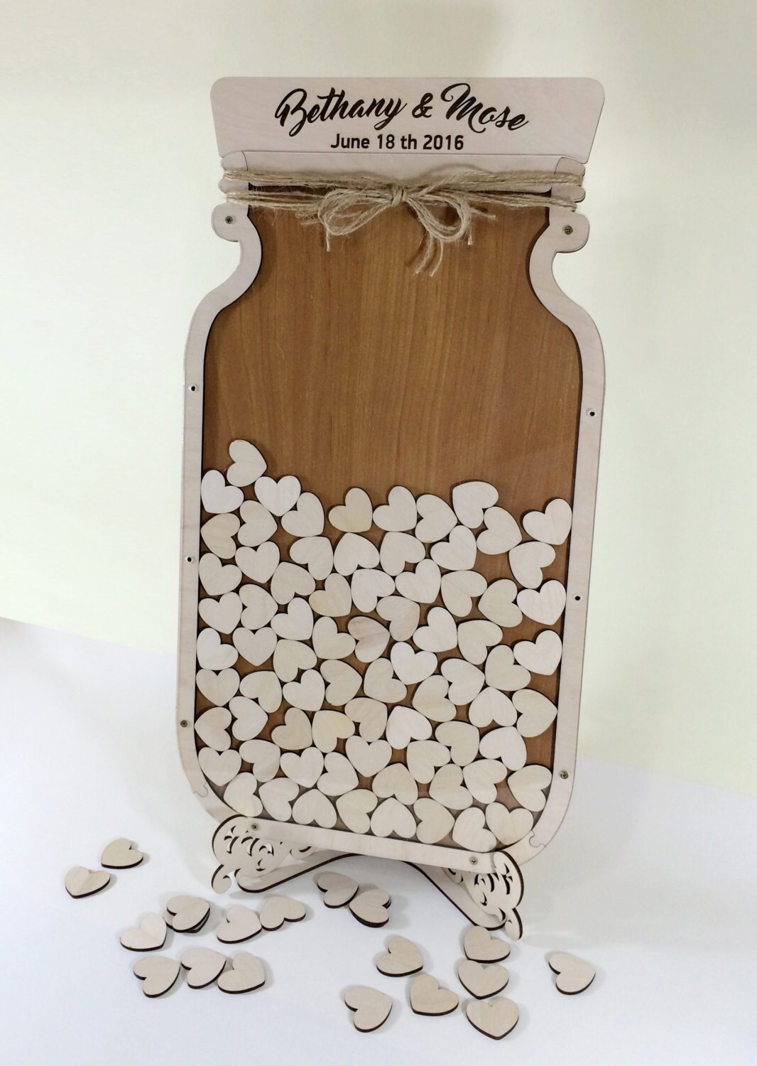 Mason Jar Wedding Guest Book Alternative Unique wedding guest Etsy