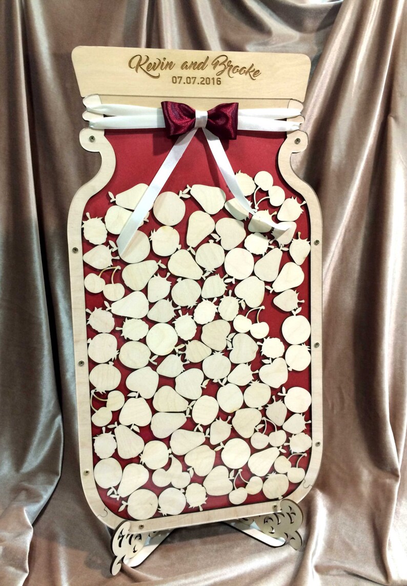 Novelty Mason Jar Wedding Guest Book Alternative Unique Etsy