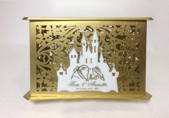 Beauty And The Beast Box For Cards Disney Theme Wedding Etsy