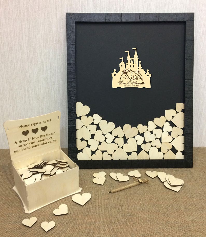 For 50 80 Guests Beauty And The Beast Wedding Guestbook Image 0
