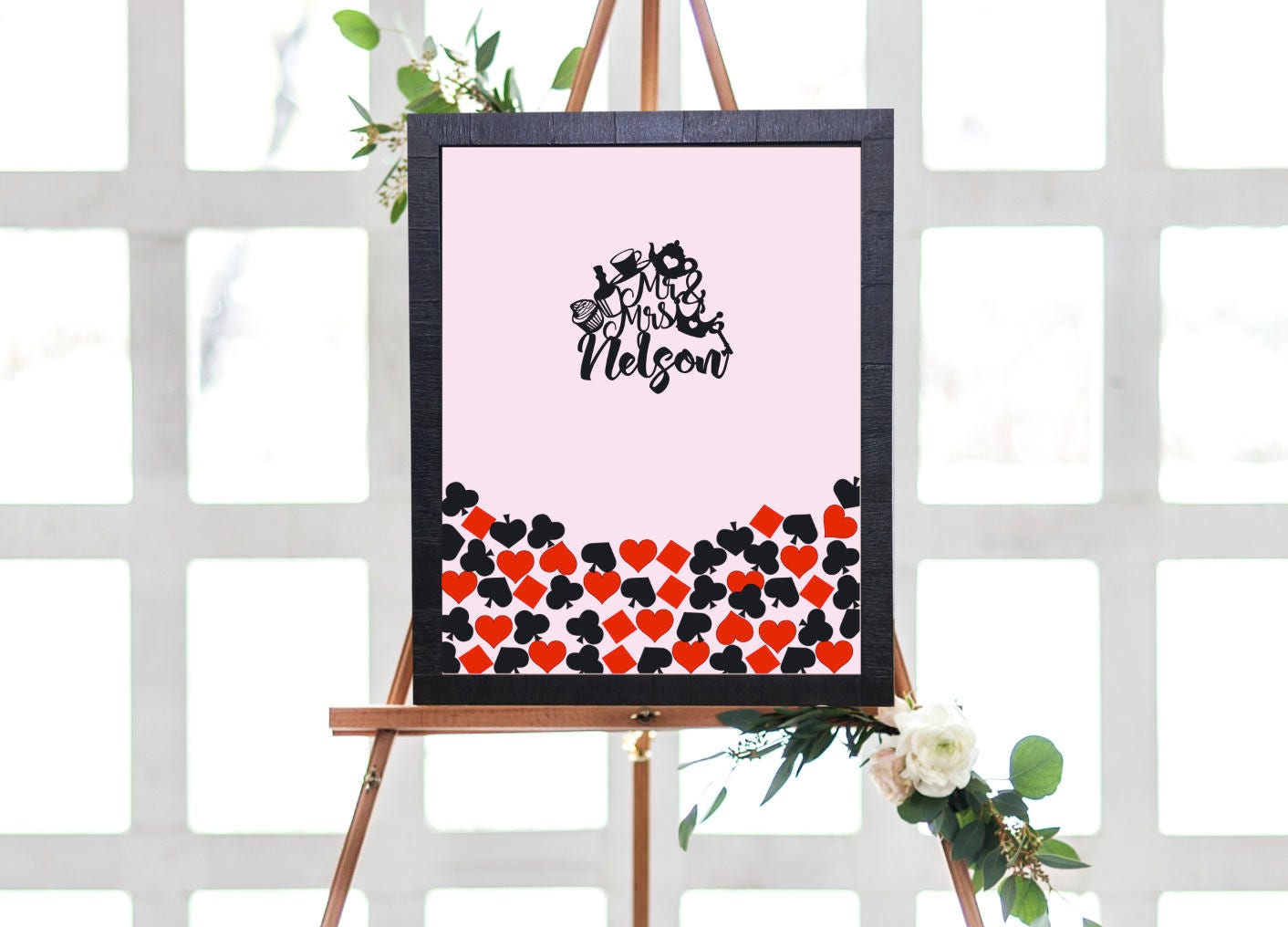 Alice in Wonderland Guest Book Wedding Alternative guest Etsy