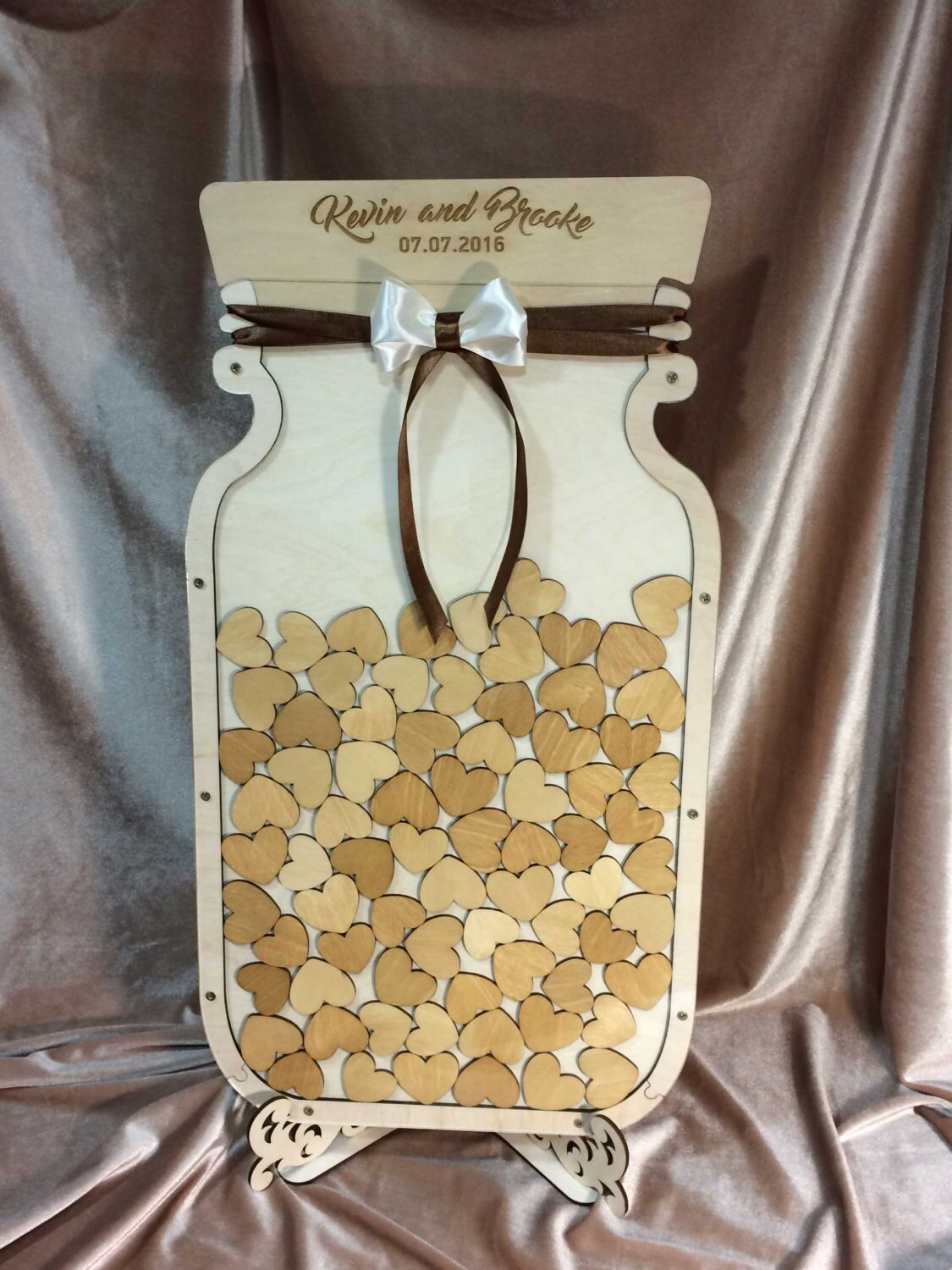 Mason Jar Wedding Guest Book Alternative Unique wedding guest Etsy