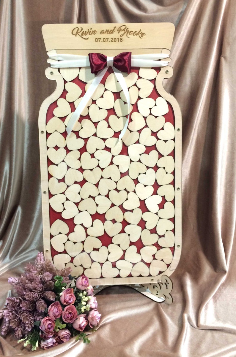 Mason Jar Wedding Guest Book Alternative Unique wedding guest Etsy