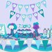 Mermaid Baby Shower Decorations printable, Under the sea baby shower decorations, Girl Baby Shower, Baby Shower package, Baby Shower decors