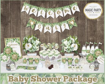 Greenery Baby Shower Decorations Etsy Greenery Baby Shower Decorations Etsy