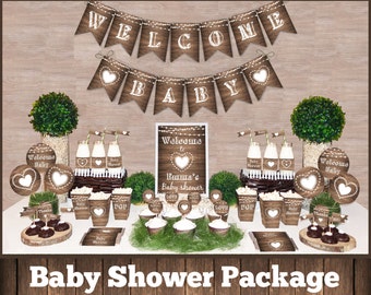 Rustic Baby Shower Etsy Rustic Baby Shower Etsy