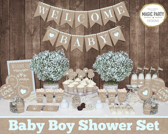 Baby Boy Shower Decorations Etsy Baby Boy Shower Decorations Etsy