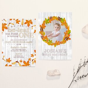 Fall, Autumn Birthday Party Invitation DIGITAL DOWNLOAD Printable ...