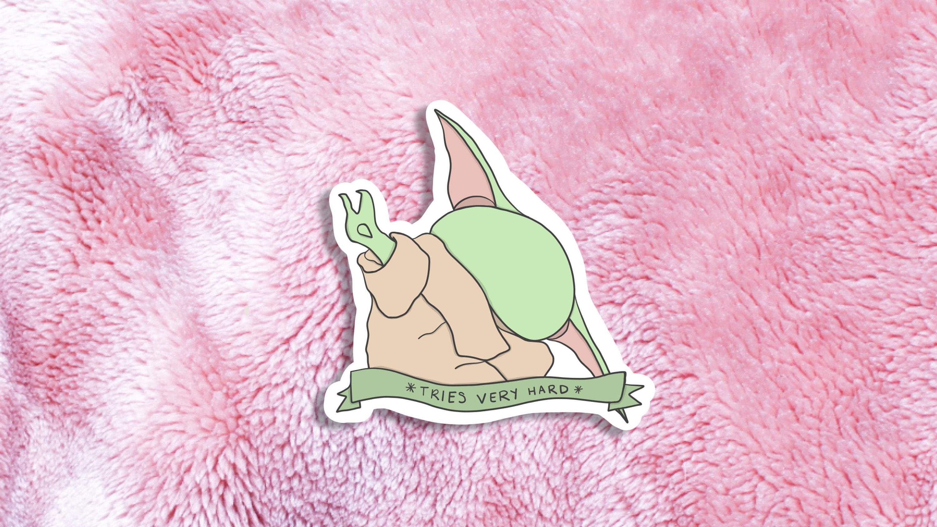 baby yoda inspired sticker 3 sticker of baby yoda from etsy