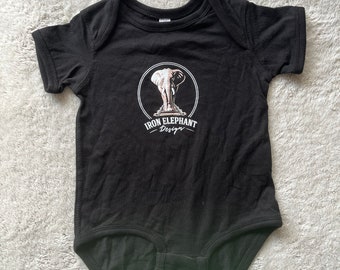 Unisex Baby Onesie | Iron Elephant Design | Baby bodysuit