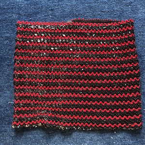 Tube Top Red and Black Sequins Vintage 70&#39;s